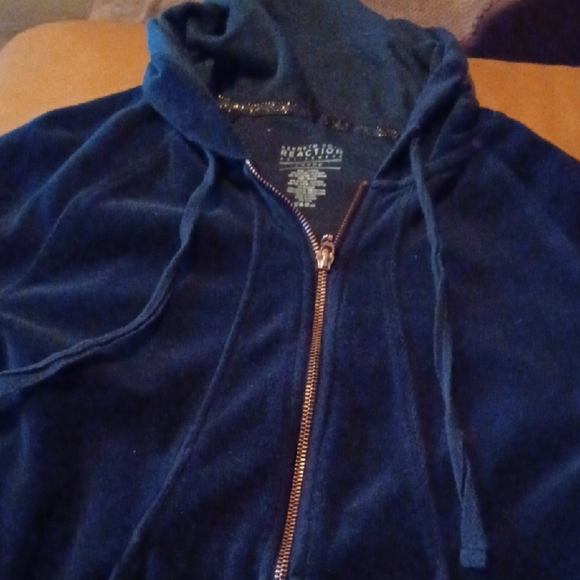 🌺Kenneth Cole Reaction Dark Blue Zip-Up Hoodie - Picture 2 of 9